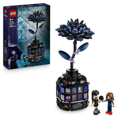 LEGO Mercredi 76784 Le Dahlia Noir - Jeu de Construction dès 9 ans - Fleur Artificielle