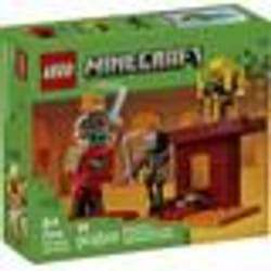 LEGO Minecraft 21266 La bataille de la lave du Nether - Jouet pour fans de jeux vidéo