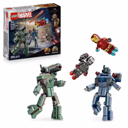LEGO ǀ Marvel 76320 Iron Man et War Machine Contre les Drones de Hammer - Jouet dès 7 ans