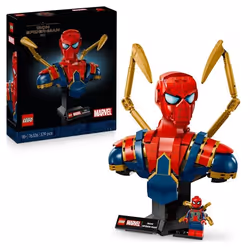 LEGO Marvel 76326 Buste d’Iron Spider-Man - Set de Construction Collector pour Adulte