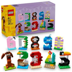 LEGO 40807 Les Chiffres d’Anniversaire - Figurines de Gâteau Animaux à Construire - Déco