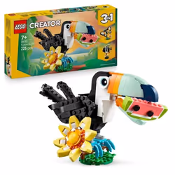 LEGO Creator 3-en-1 31173 Animaux Sauvages : le Toucan Tropical - Jeu dès 7 ans