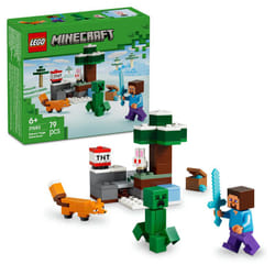 LEGO Minecraft 21583 Les aventures de Steve dans la taïga - Kit de Construction Créatif pour l'Exploration de l'Univers Minecraft