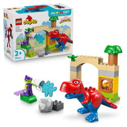 LEGO DUPLO - Ensemble de Construction Junior Disney Spidey-Rex contre le Bouffon Vert - Jeu de Construction pour Jeunes Enfants