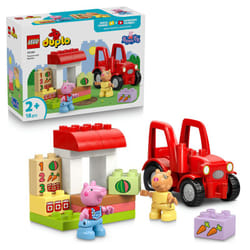 LEGO DUPLO - Ensemble de Construction Junior, Tracteur et Marché de Peppa Pig, Jeu Éducatif pour Enfants