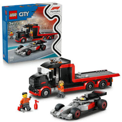 LEGO CITY - Camion de présentation F1® avec voiture de course Audi F1® - Jouet de construction pour enfants et fans de course automobile