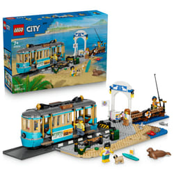 LEGO City Set de Construction Tramway de la Côte 60506 - Jouet de Construction pour Enfants - Ensemble Jeu Créatif avec Véhicule et Voies