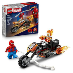 LEGO ǀ Marvel 76335 Spider-Man et sa Moto contre Ghost Rider - Jouet Garçon ou Fille 6 ans