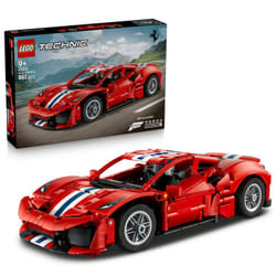 LEGO Technic Voiture de Sport Ferrari 488 Pista, Modèle de Construction Détailée pour Enfants et Collectionneurs