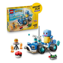 LEGO Pokémon 72156 - Set de construction compatible SMART Play™ - Carapuce Aventure avec le buggy du Dresseur - Dès 7 ans