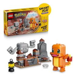 LEGO Pokémon 72157 - Set de construction compatible SMART Play™ - Salamèche et Racaillou Combat dans la grotte - Dès 6 ans