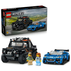 LEGO Speed Champions : Kit de Construction La Jaguar Project 7 et le Land Rover Defender - Modèles de Voitures de Collection