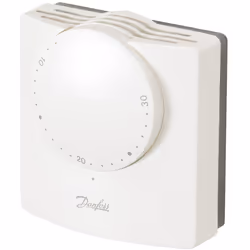 Présentation Thermostat d'ambiance électromécanique RMT 230 T DANFOSS 230 V s'utilise pour la régulation de la température am ...