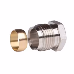 Danfoss 013G4115, Coupleur à compression, Système eau froide / chaude, Nickel, 16 bar, 10 bar, 120 °C