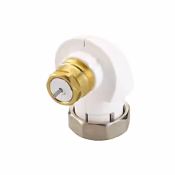 Renvoi d'angle pour tête thermostatique Danfoss de robinet en M30x1.5. S'utilise dans les cas où il n'y a pas la place pour u ...