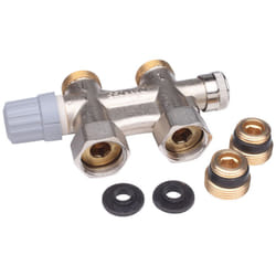 Danfoss - Corps Droit vhs pour sèche-serviette en Femelle 1/2' (15/21) - raccordement Mâle 3/4' (20/27)