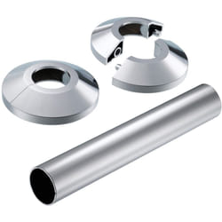 Jeu de 2 rosaces et 1 tube X-tra - Chromé Danfoss 013G3133