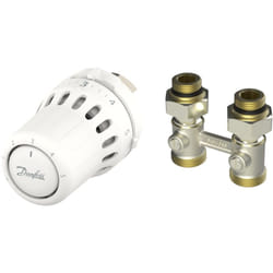 Kit Tête thermostatique React M30X1,5 + RLV-KB droit Mâle 1/2" (15/21) - Danfoss