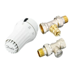 Kit tête thermostatique React + ra-fn corps droit 15 +rlv-s té de réglage.