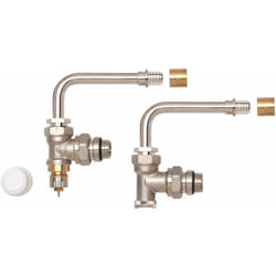 Danfoss - Kit bitube 75mm corps équerre+coude à glissement per Ø12