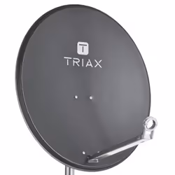 Triax TDA 80A, 10,7 - 12,75 GHz, 38,5 dBi, Offset, 0 - 90°, 25,6°, Anthracite, Gris