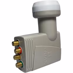 LNB Quattro - Triax - TQT 400 Gold - Compatible 40 mm - Gain élevé - Résistant intempéries