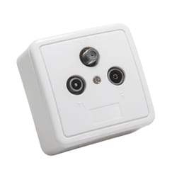 Triax GAD 269 LTE prise de courant SAT + TV + Radio Blanc