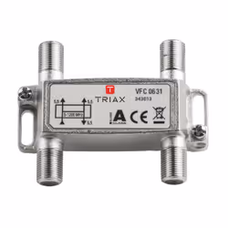 Triax VFC 0631, Diviseur de câbles, 75 Ohm, 5 - 1218 MHz, Argent, F-type, 70 mm