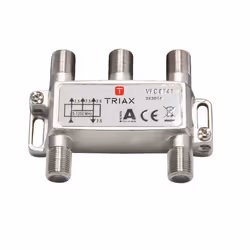 Triax 343014, Diviseur de câbles, 75 Ohm, 5 - 1218 MHz, Métallique, Femelle, F-tupe