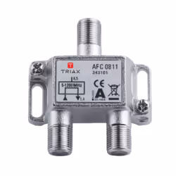 Triax AFC 0811, 75 Ohm, 5 - 1218 MHz, Argent, F-type, 48 mm, 20 mm