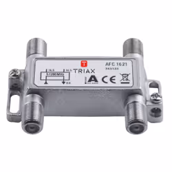 Triax 343133, Diviseur de câbles, 75 Ohm, 5 - 1218 MHz, Argent, Femelle, 1,7 dB