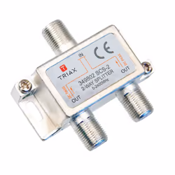Triax 349802, Diviseur de câbles, 75 Ohm, 5 - 2400 MHz, Métallique, Femelle, F-type