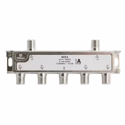 Triax SCS 6, Diviseur de câbles, 75 Ohm, 5 - 2400 MHz, Argent, Blanc, Femelle/Femelle, 16,5 dB