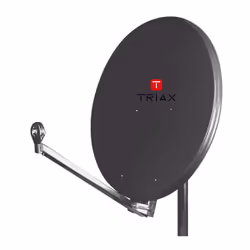 Triax Hit FESAT 75 sg, 10,7 - 12,75 GHz, 37,3 dBi, 15 - 45°, 21°, Noir, Gris, Aluminium