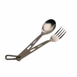 Couverts en titane - NORDISK - Set de 2 pièces - Léger et résistant - Gris