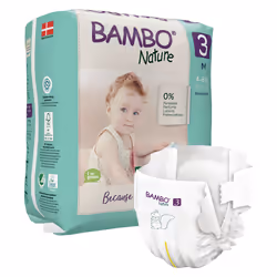 Bambo Nature 1000019253, Garçon/Fille, Couche avec élastiques, 4 kg, 8 kg, Blanc, Velcro