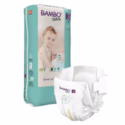 Bambo Nature 1000019263, Garçon/Fille, Couche avec élastiques, 4 kg, 8 kg, Blanc, Velcro
