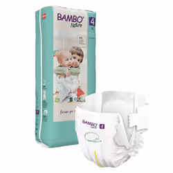 Bambo Nature 1000019264, Garçon/Fille, Couche avec élastiques, 7 kg, 14 kg, Blanc, Velcro