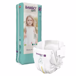 Bambo Nature 1000019265, Garçon/Fille, Couche avec élastiques, 12 kg, 18 kg, Blanc, Velcro