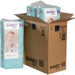 Couches éco-conçues Bambo Nature - Taille 3 - Carton de 156 unités