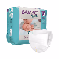 Bambo Nature 1000010819, Garçon/Fille, Couche avec élastiques, 1 kg, 3 kg, Blanc, Velcro