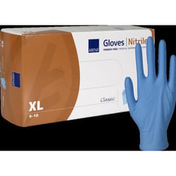 Boite de gants nitrile ABENA non poudrés jetables - taille XL - boite de 100 pièces