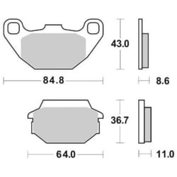 Plaquette de frein moto SBS 154