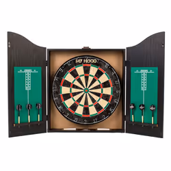 EURO PLAY My Hood - Dart Center Pro, Armoire à fléchettes, Noir, Vert, Rond, 530 mm, 500 mm, 8,5 cm