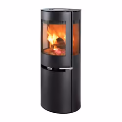 Le poele a bois ADURO 9.5 est un modele tout en hauteur (120 cm) avec un foyer surélevé pour offrir une vue parfaite des flam ...