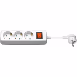 Microconnect GRU003W-SWITCH, 1,5 m, Intérieure, Type F, Type F, Blanc, 3 sortie(s) CA
