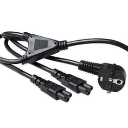 Microconnect PE010818-SPLIT câble électrique Noir 1,8 m CEE7/7 2 x coupleur c5