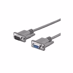Vivolink PRORS15, Noir, 15 m, RS-232, RS-232, Mâle, Femelle