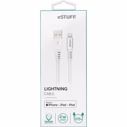 eSTUFF ES601004 câble Lightning 0,15 m Blanc