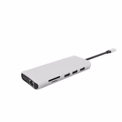 eSTUFF USB-C Single USB-C Dock USB 3.2 Gen 1 (3.1 Gen 1) Type-C 5000 Mbit/s Gris - Vue supplémentaire 3